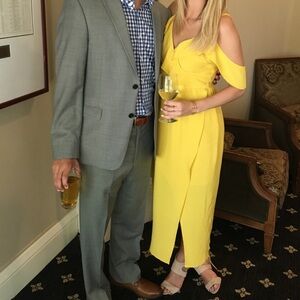 Bardot Yellow Midi Dress